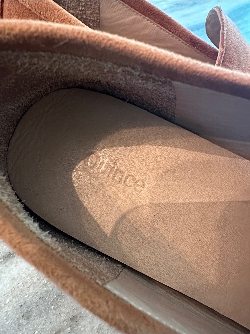 QUINCE ITALIAN SUEDE PENNY LOAFERS-COGNAC COLOR - Picture 2 of 5